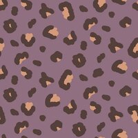 luipaard print mauve french terry KicKenStoffen
