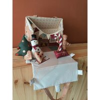 kersthuisje poppenhuis diy paneel KicKenStoffen