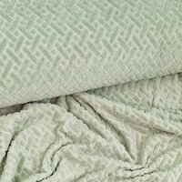 khaki bad stoftricot grafisch - KicKenStoffen