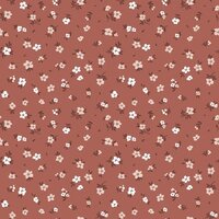 terracotta wit beige lieve bloemetjes tricot Jursie - KicKenStoffen