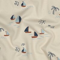 Biologische tricot zeilbootjes 06625.001 Poppy kickenstoffen