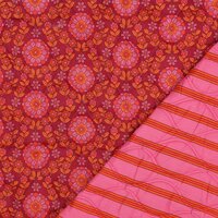 cotton voile stepped flowers 05678 poppy - kickenstoffen