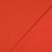 teddyfleece oranje rood - dubbelzijdig - poppyfabrics bij KicKenStoffen