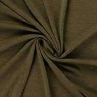 merino wol tricot khaki melange - KicKenStoffen