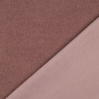mauve teddy fleece lammy stof Poppyfabrics - KicKenStoffen