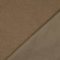 beige teddy fleece lammy stof Poppyfabrics - KicKenStoffen