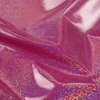 regenjassen stof fuchsia roze hologram met glitters van KicKenStoffen