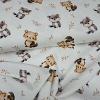 racoon flanelstof qjutie - kickenstoffen