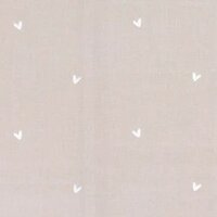 Jursie katoen hartjes beige - KicKen Stoffen 23700-052