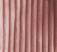 roze floride minky strepen fleece van KicKenStoffen