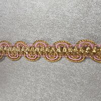galonband goud roze - KickenStoffen