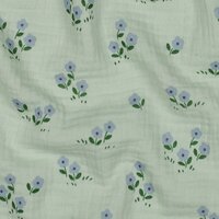 bloemetjes mint hydrofiel van dress estelle uit Poppy 26 - kickenstoffen