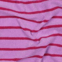 badstof tricot met strepen uit Poppy 26 Playsuit Maren en Polo Jules - kickenstoffen violet