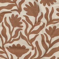 sweat natural flowers caramel uit poppy 26 06610.001 kickenstoffen