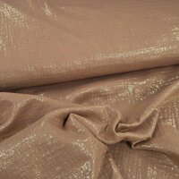 glitter hydrofiel lichtbruin cognac van KicKenStoffen