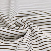 BEEBS streepjes babyrib tricot SOFT chocolade bruin van KicKenStoffen
