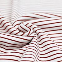 BEEBS streepjes babyrib tricot SOFT bordeaux van KicKenStoffen