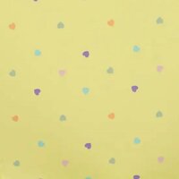 geel met fel gekleurde hartjes tricot - qjutiekids