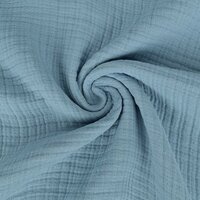 hydrofiel extra dik - 6laags - Beebsstofjes - KickenStoffen - oud blauw