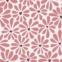 Jursie blush roze bloem met hartjes tricot KicKenStoffen