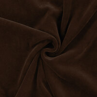 katoenen velvet chocolade bruin