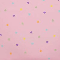 roze met fel gekleurde hartjes tricot - qjutiekids k10362-130