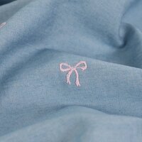 denim met strikjes geborduurd k48117