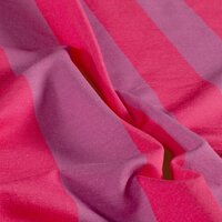 French terry brede strepen fuchsia en donkerroze &ndash; FVJ collectie
