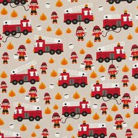 canvas linnen look beige melange Fire Fighters KicKenStoffen