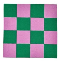loop en label naailabel - sierlabel XXL vakjes groen licht roze