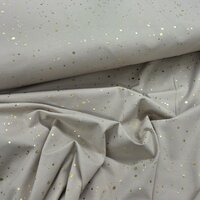 confetti tricot goud print Qjutie kids bij KicKenStoffen beige