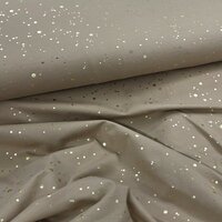 confetti tricot goud print Qjutie kids bij KicKenStoffen camel beige