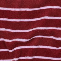 burgundy badstof tricot met strepen uit Poppy 26 Playsuit Maren - kickenstoffen