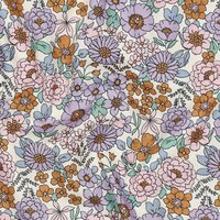 Poplin Katoen Veldbloemen Poppy