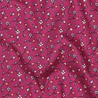Poplin Katoen Veldbloemen Poppy