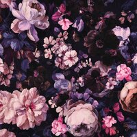  Digitale sweat bloemen donker &ndash; Poppy Fabrics 01946.006