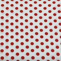 BEEBSstofjes Katoen Wit Rood Noppen