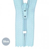 Light blue 50cm-Rits YKK nylon 50cm