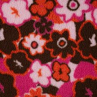 Qjutie jacquard teddy retro bloemen bruin