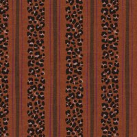 Swessie katoenen canvas Half Panama &ndash; Panterstrepen roestbruin 125839
