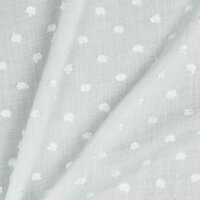 Off-white viscose voile met nopjes van Poppy
