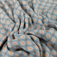 Qjutie crinkle viscose lurex oudblauw