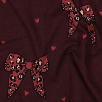 Poppy French Terry Strikken Panter Aubergine Rouge 02077.004