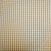 Seersucker ruit kaki-bruin off-white Oeko-Tex 112857