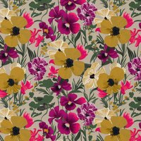 Cambrica katoen bloemen natural Swessie  KicKenStoffen 125997