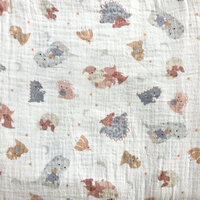 Hydrofiel Dino Family natural Oeko-Tex Dinosaurus stof126224