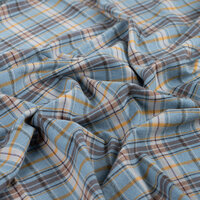 Flanel Ruiten Lichtblauw Bruin Okergeel &ndash; Qjutie Kids K48159-920