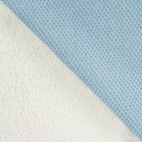 Double Face Boucl&eacute; Lichtblauw Ecru &ndash; Qjutie Kids k48165-920