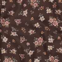 Poplin katoen bloemen digitaal – burgundy en bruin small 08117.032