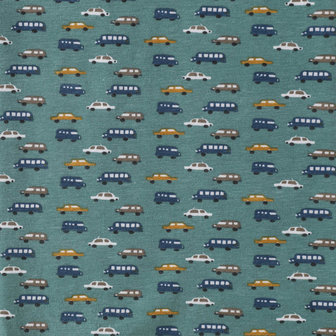 groen (saffier) geel blauw grijs auto voertuigen - tricot